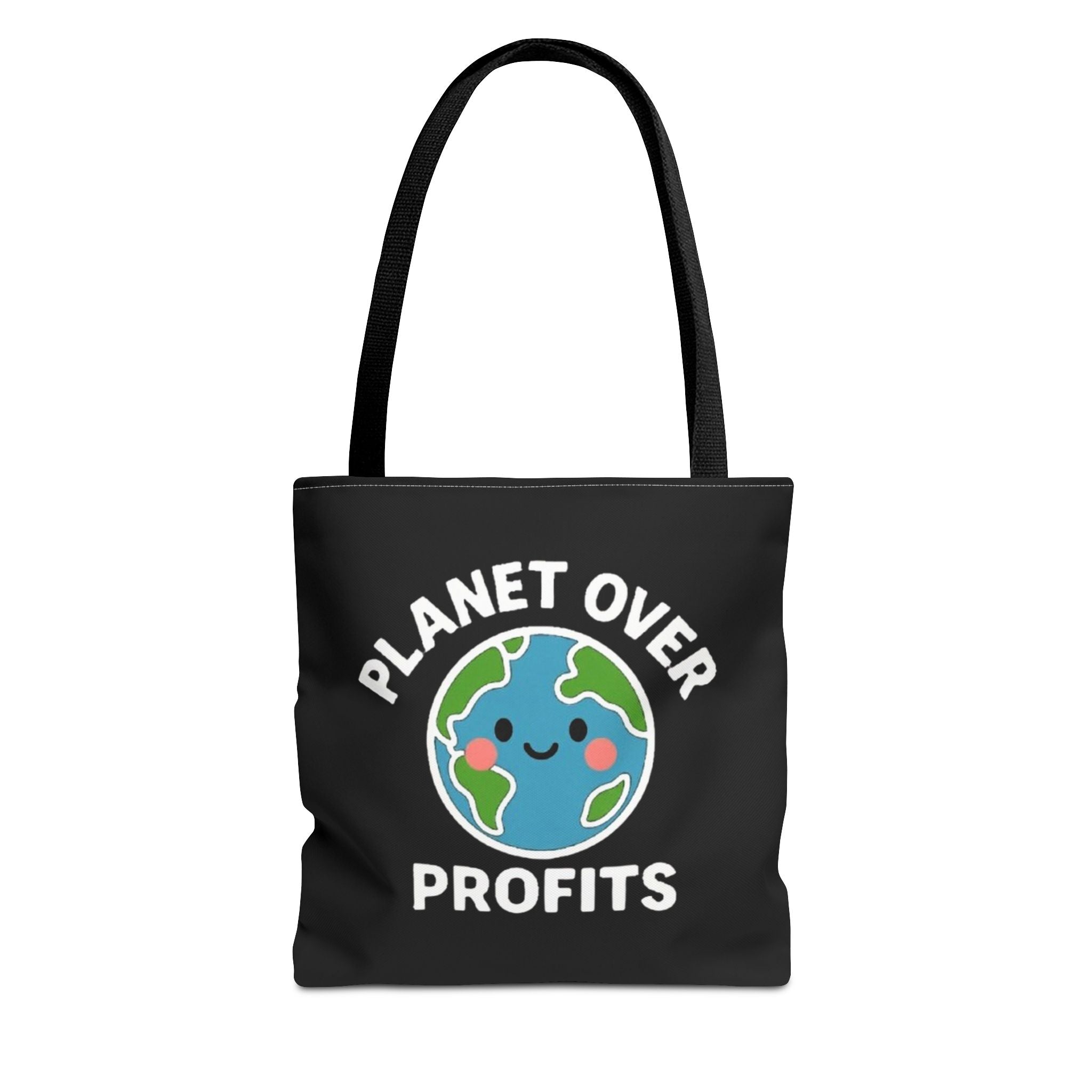 Planet Over Profits Design - Activist Tote Bag (Black) | Civic Goods