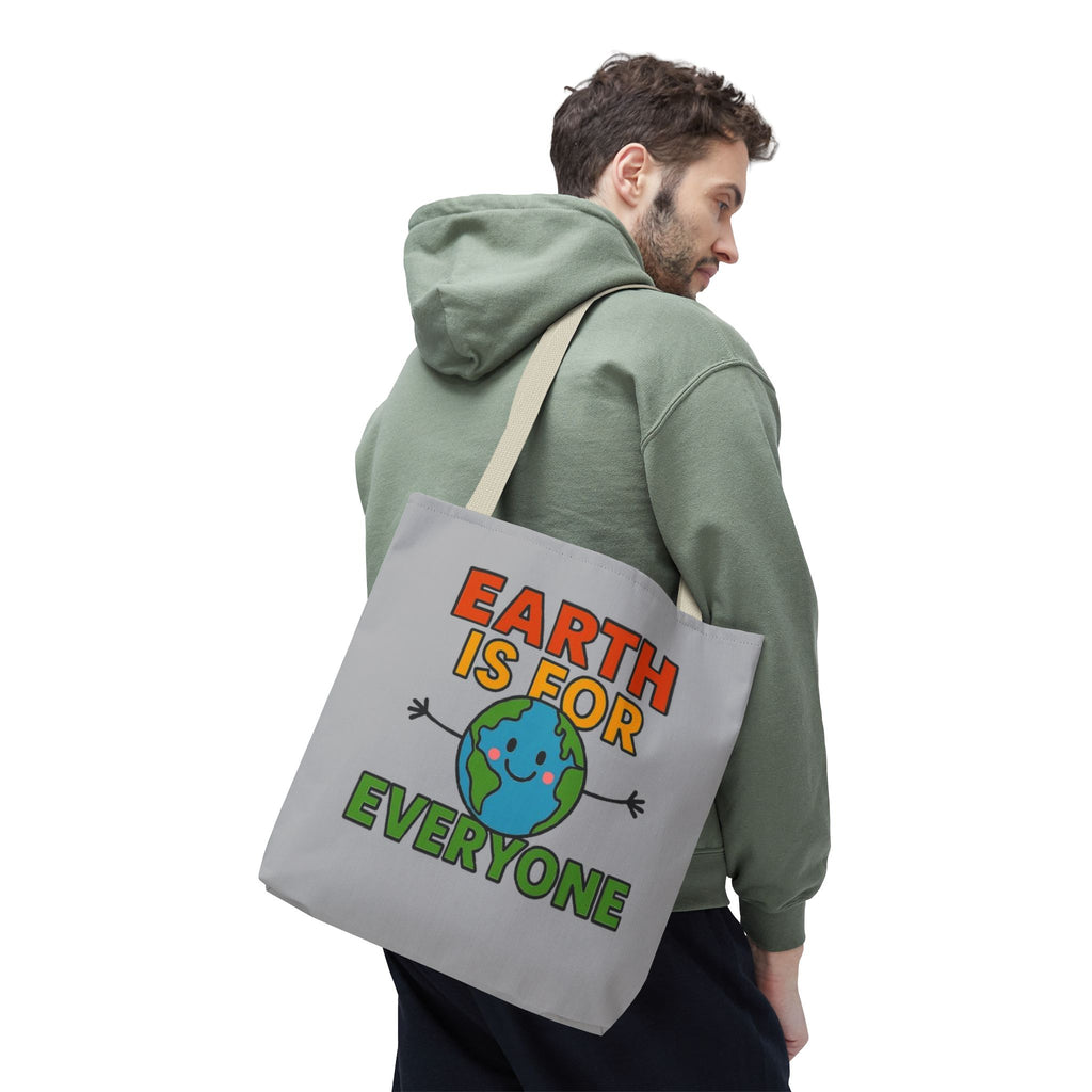Earth Is For Everyone - Activist Tote Bag (Grey) | Civic Goods