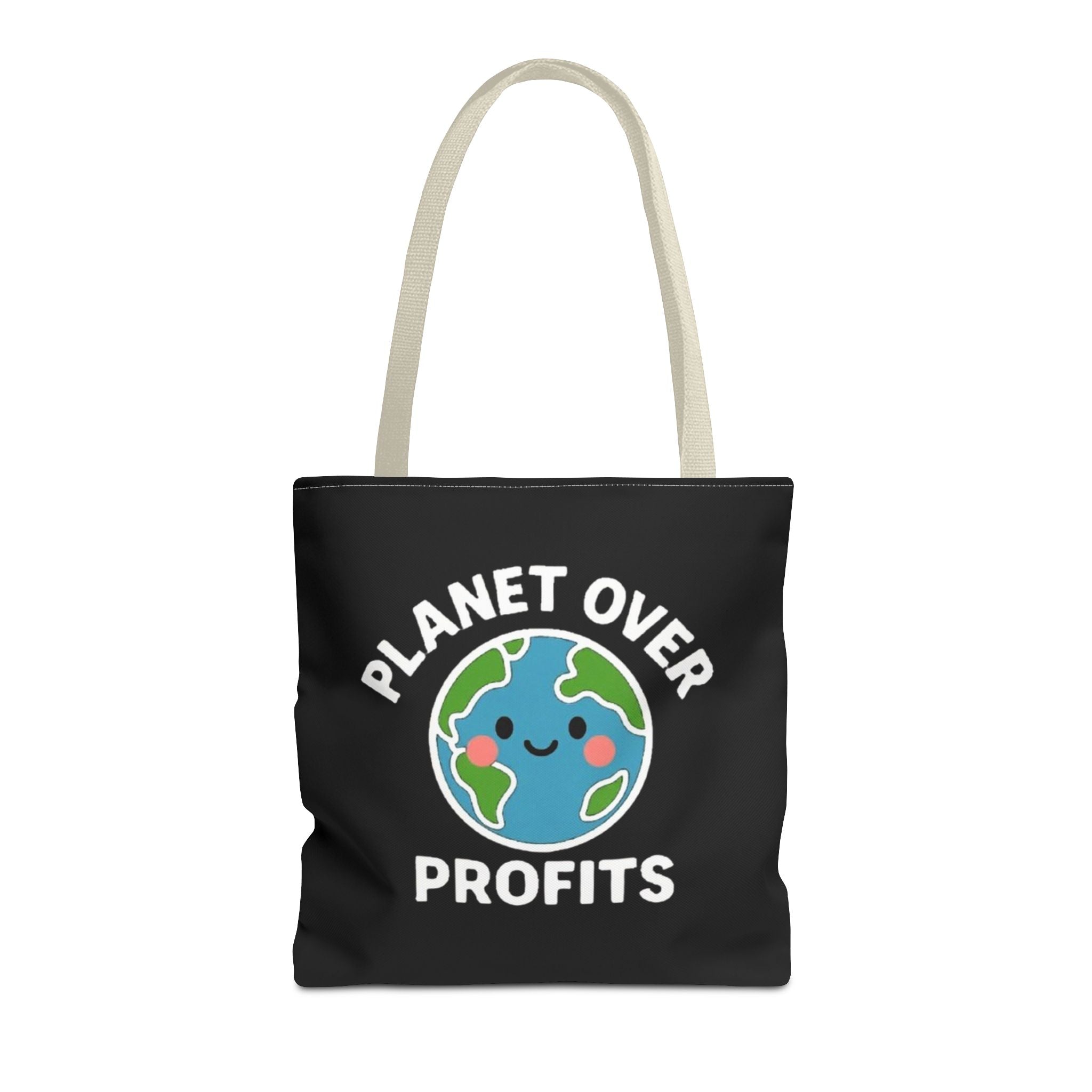 Planet Over Profits Design - Activist Tote Bag (Black) | Civic Goods