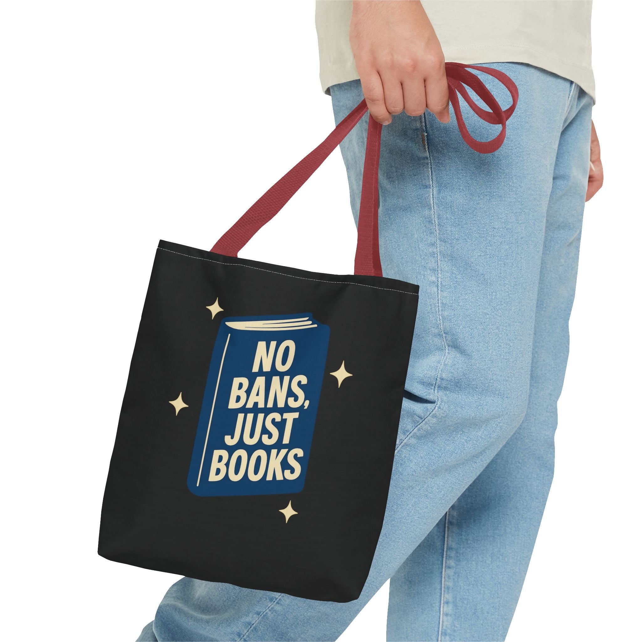 No Bans, Just Books - Activist Tote Bag (Black) | Civic Goods