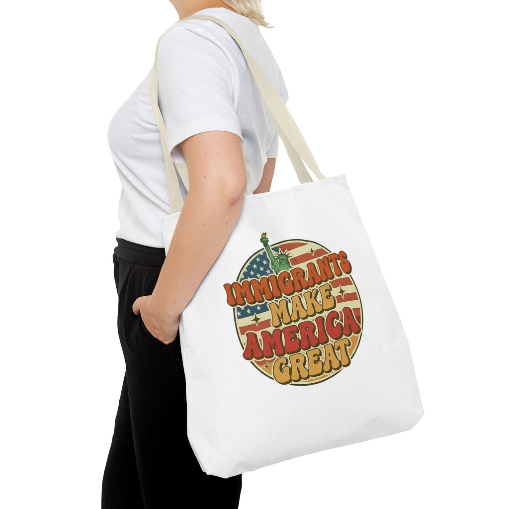 Immigrants Make America Great - Activist Tote Bag (White) | Civic Goods