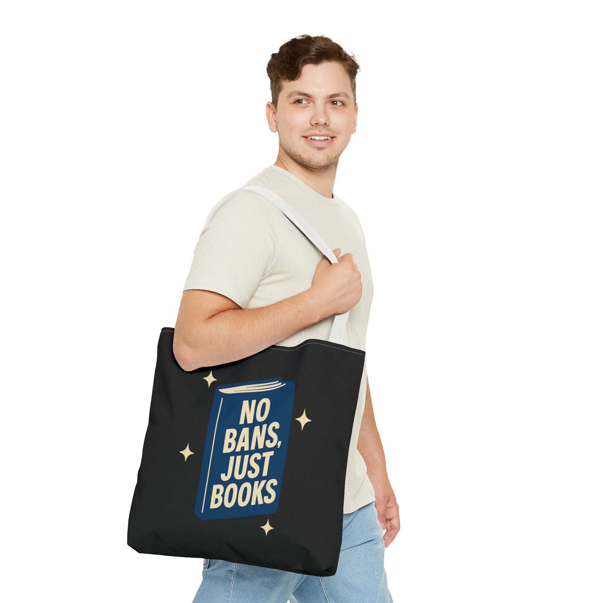 No Bans, Just Books - Activist Tote Bag (Black) | Civic Goods