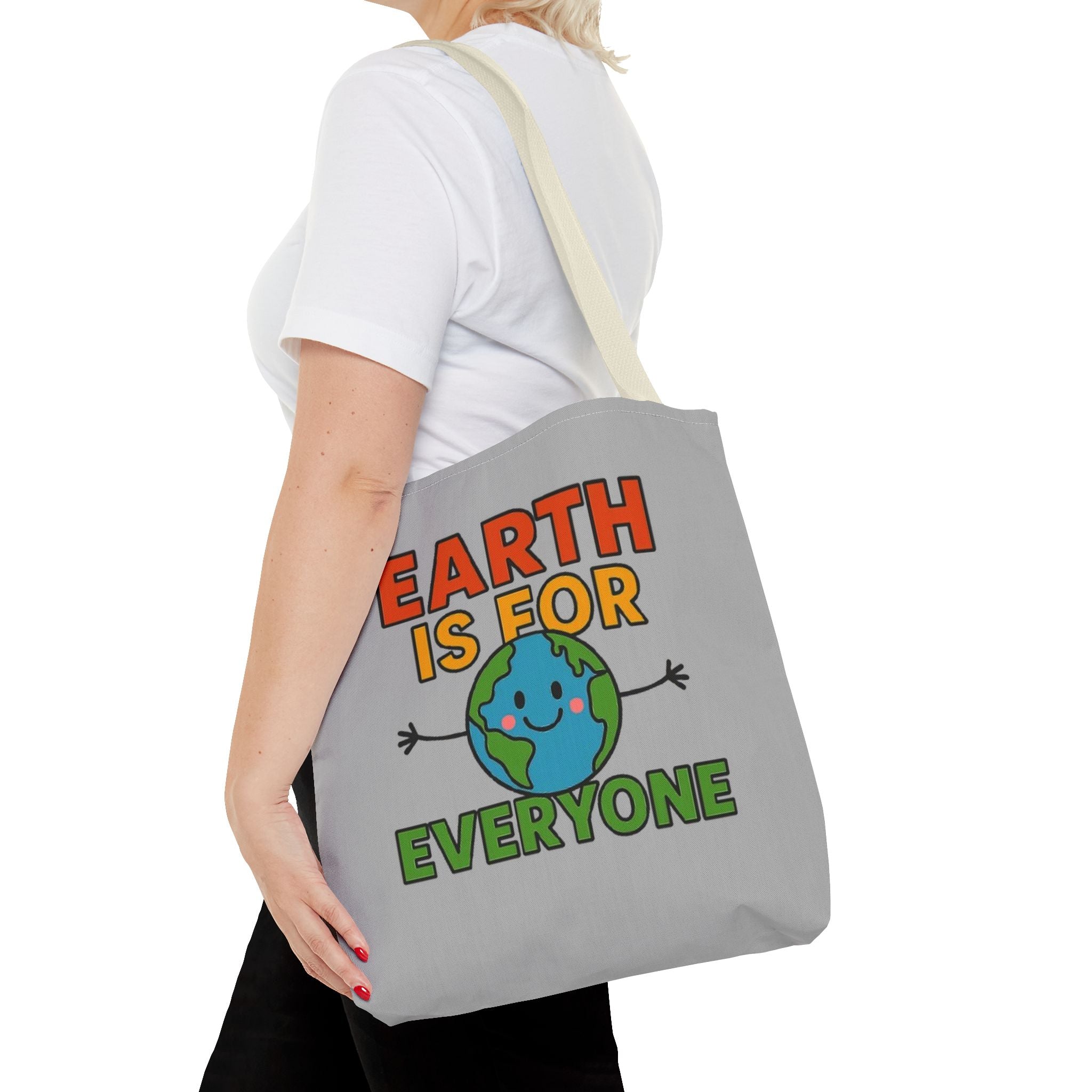 Earth Is For Everyone - Activist Tote Bag (Grey) | Civic Goods