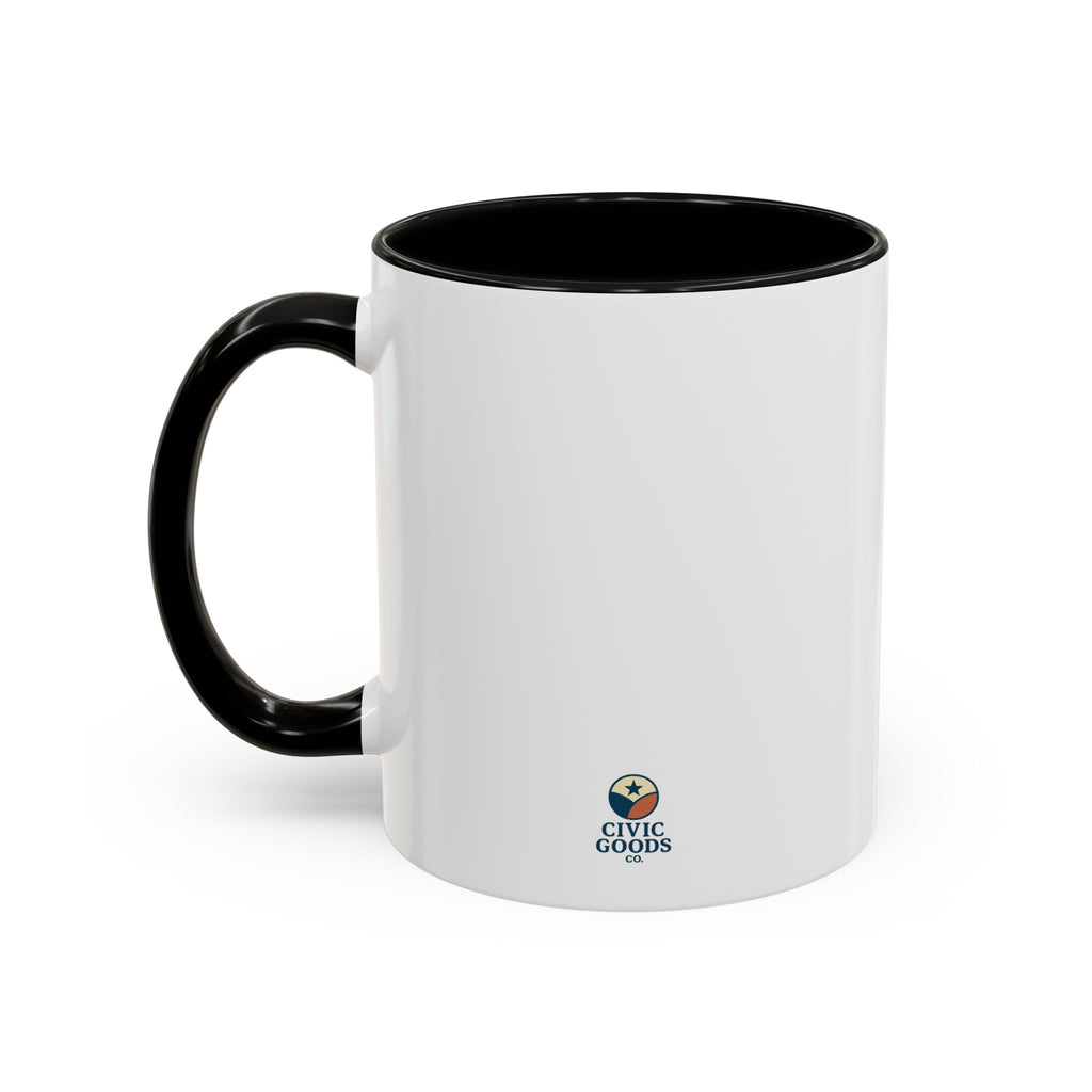 Planet Over Profits mug — 11oz — Black - accent — angled left side