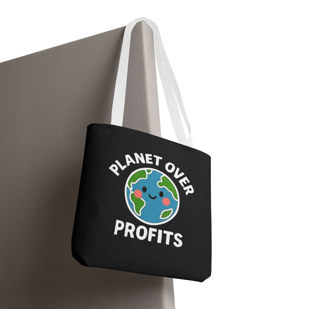 Planet Over Profits Design - Activist Tote Bag (Black) | Civic Goods