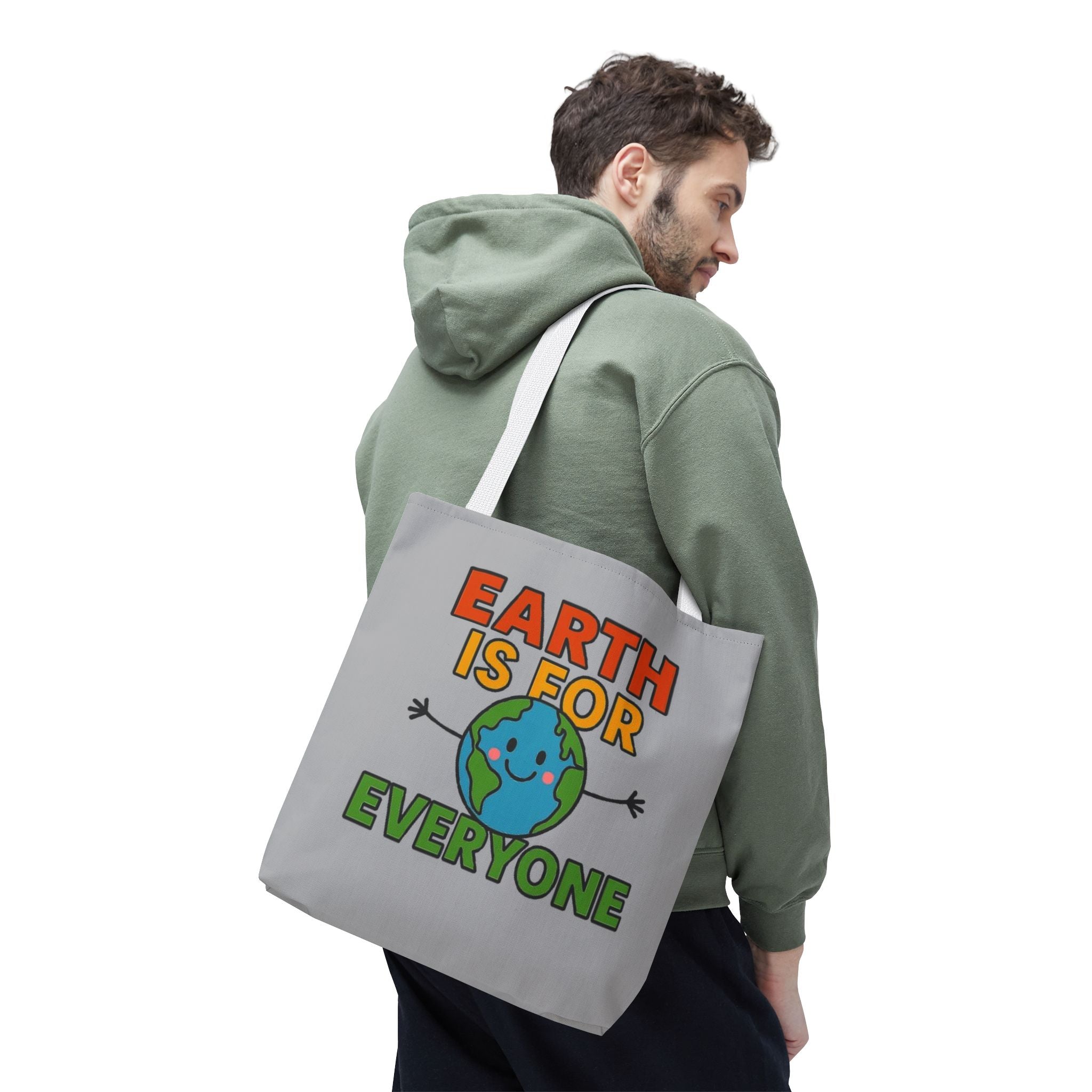 Earth Is For Everyone - Activist Tote Bag (Grey) | Civic Goods