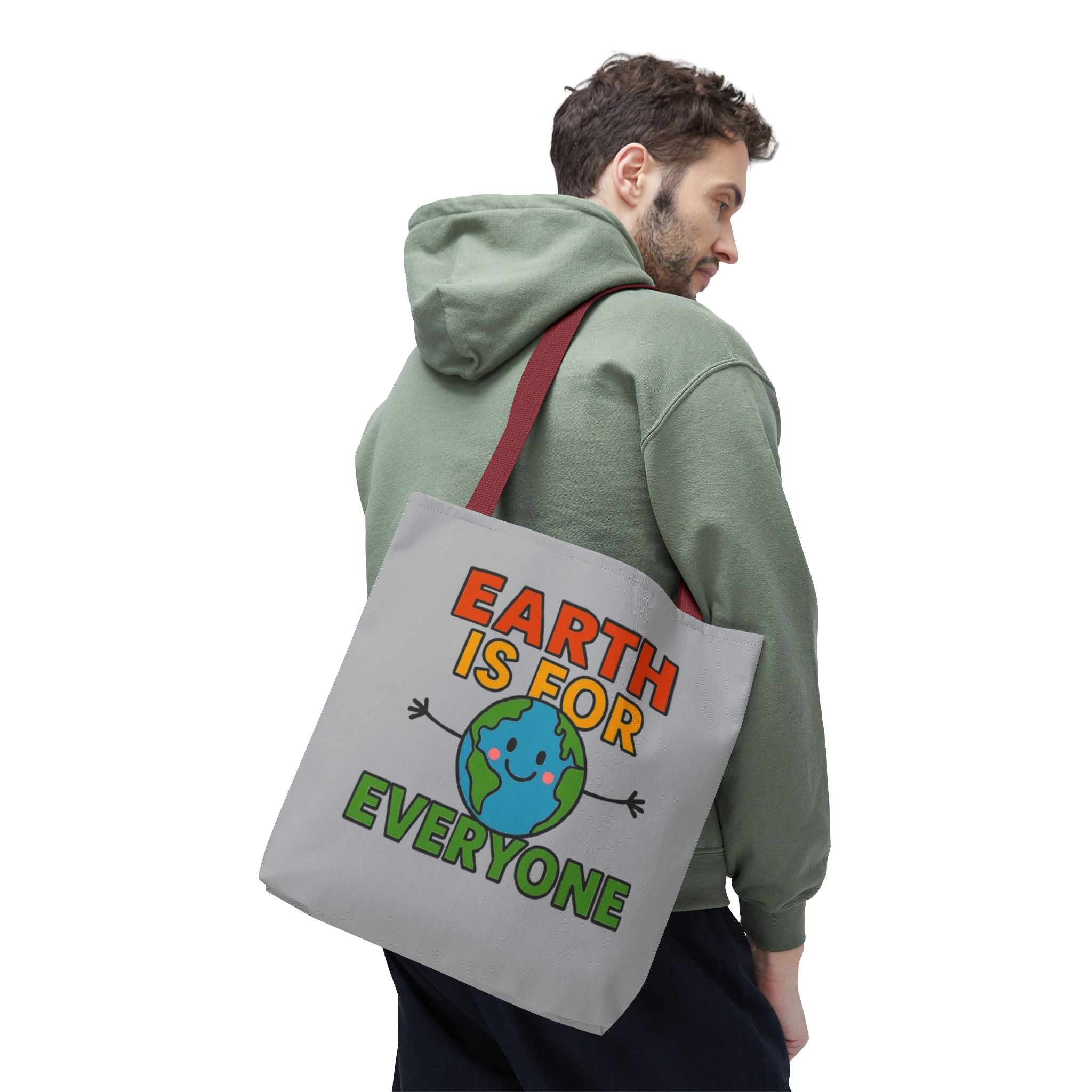 Earth Is For Everyone - Activist Tote Bag (Grey) | Civic Goods