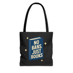 No Bans, Just Books - Activist Tote Bag (Black) | Civic Goods
