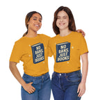 No Bans, Just Books tee  — Mustard  - accent — angled Duo
