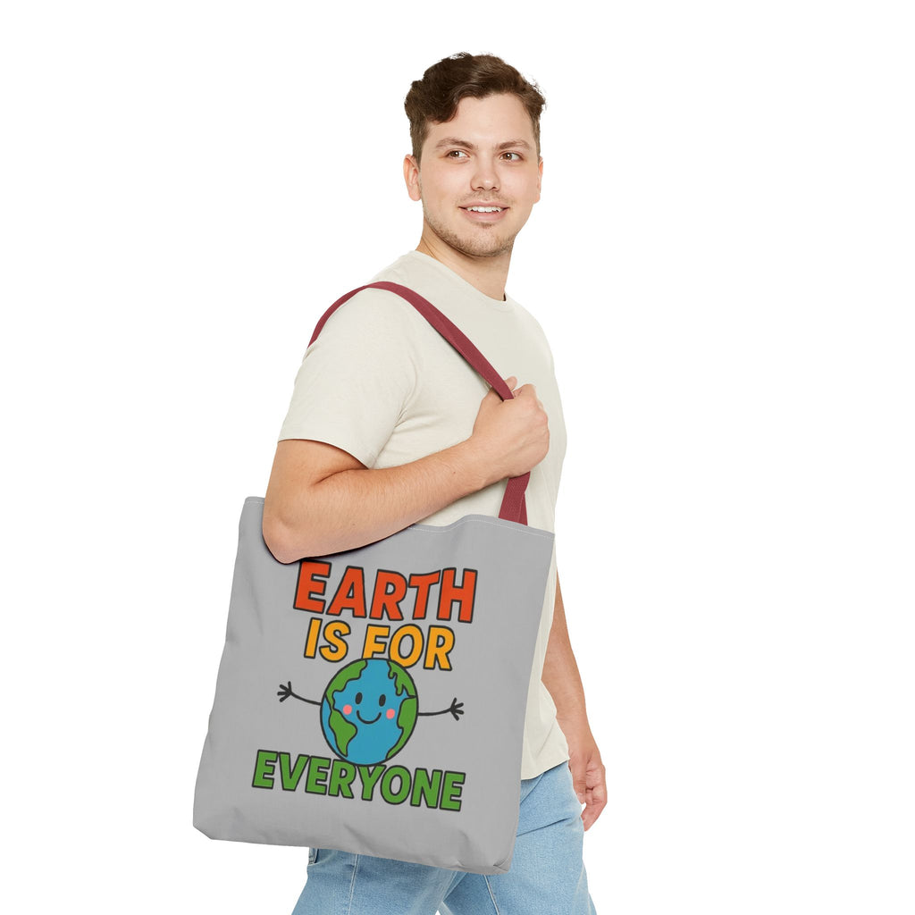 Earth Is For Everyone - Activist Tote Bag (Grey) | Civic Goods