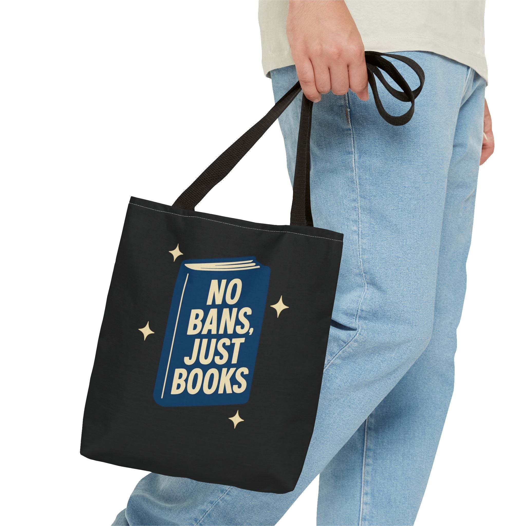 No Bans, Just Books - Activist Tote Bag (Black) | Civic Goods