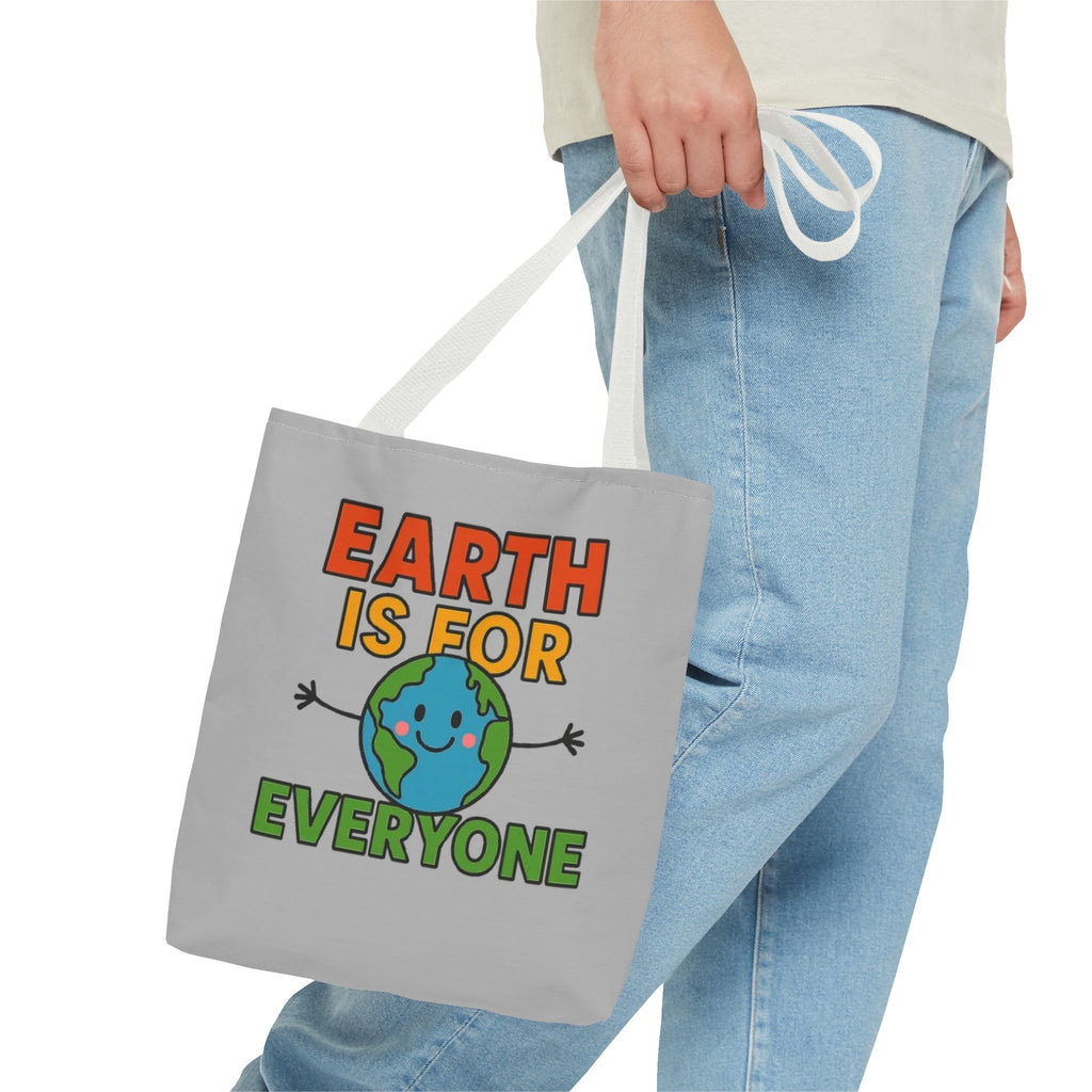 Earth Is For Everyone - Activist Tote Bag (Grey) | Civic Goods