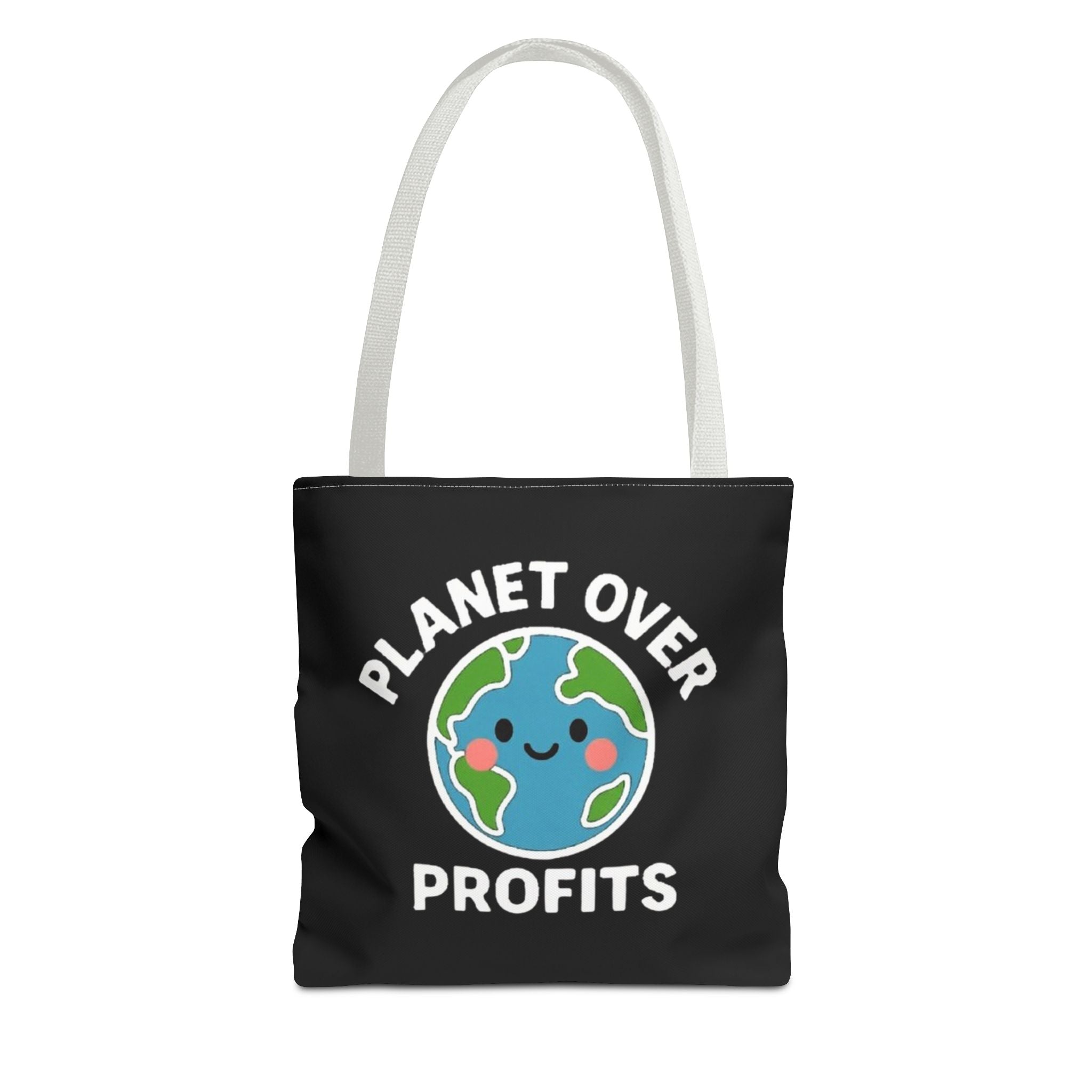 Planet Over Profits Design - Activist Tote Bag (Black) | Civic Goods