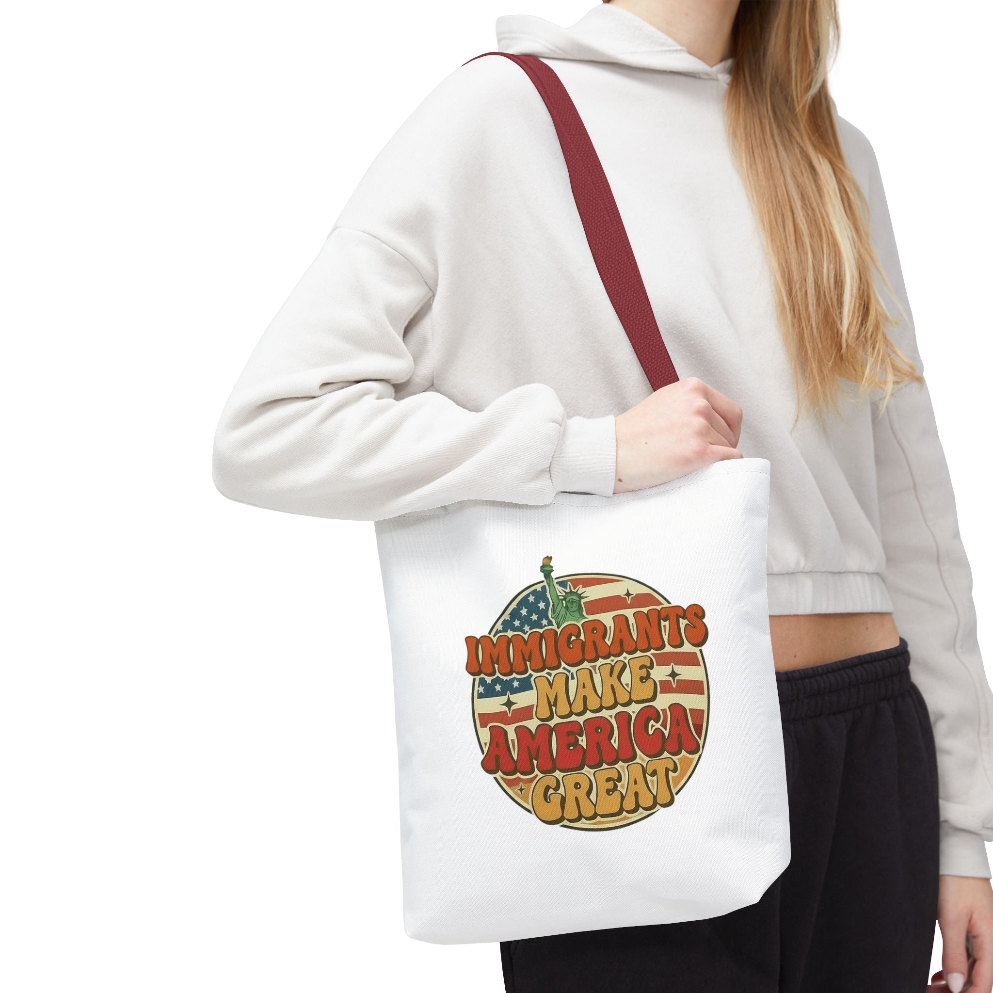 Immigrants Make America Great - Activist Tote Bag (White) | Civic Goods
