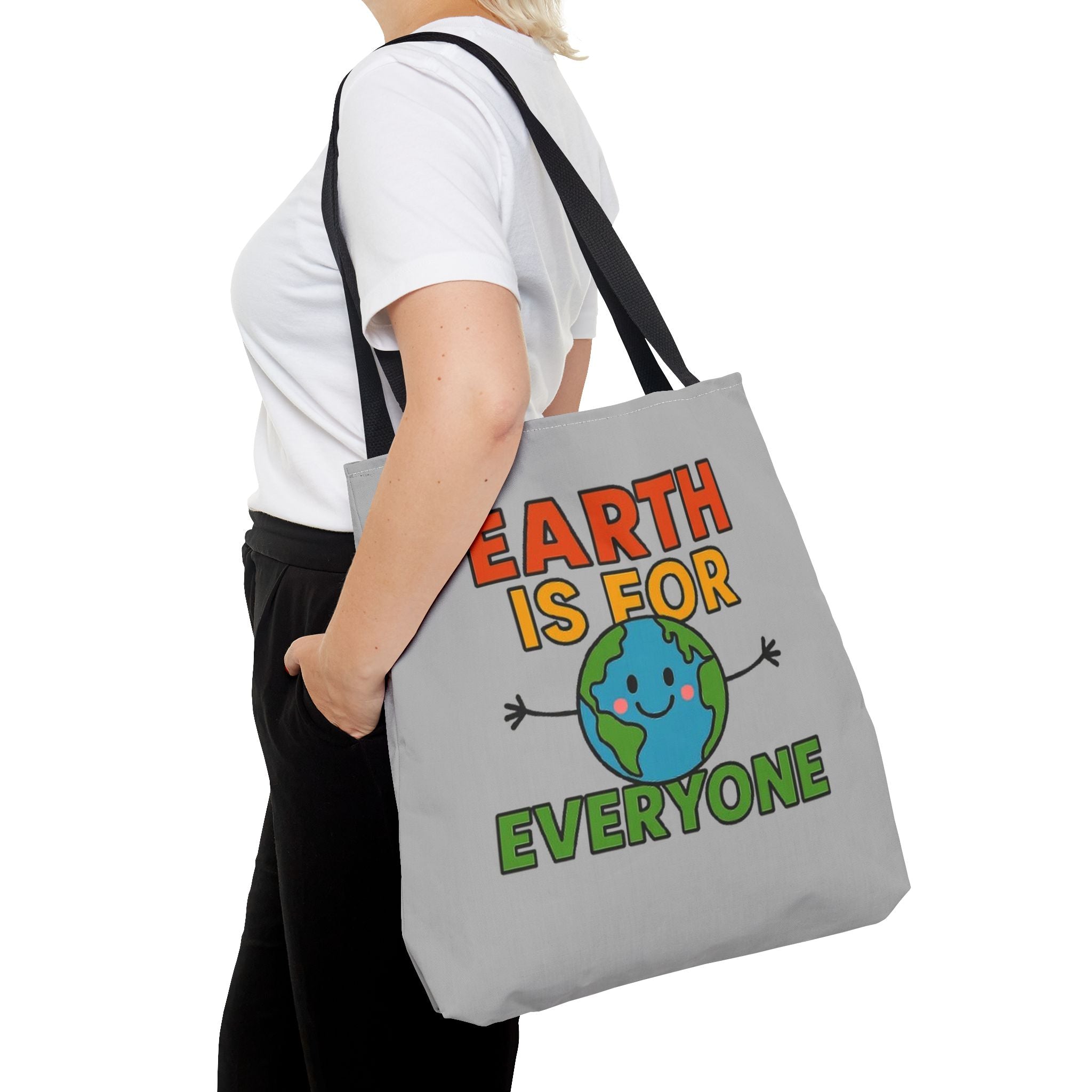 Earth Is For Everyone - Activist Tote Bag (Grey) | Civic Goods