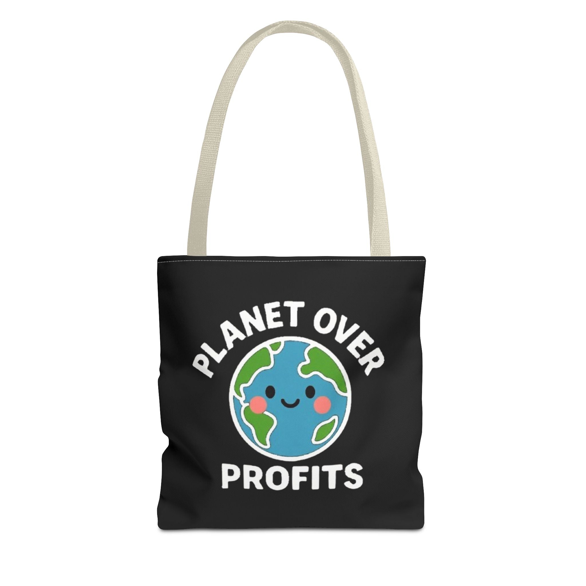 Planet Over Profits Design - Activist Tote Bag (Black) | Civic Goods