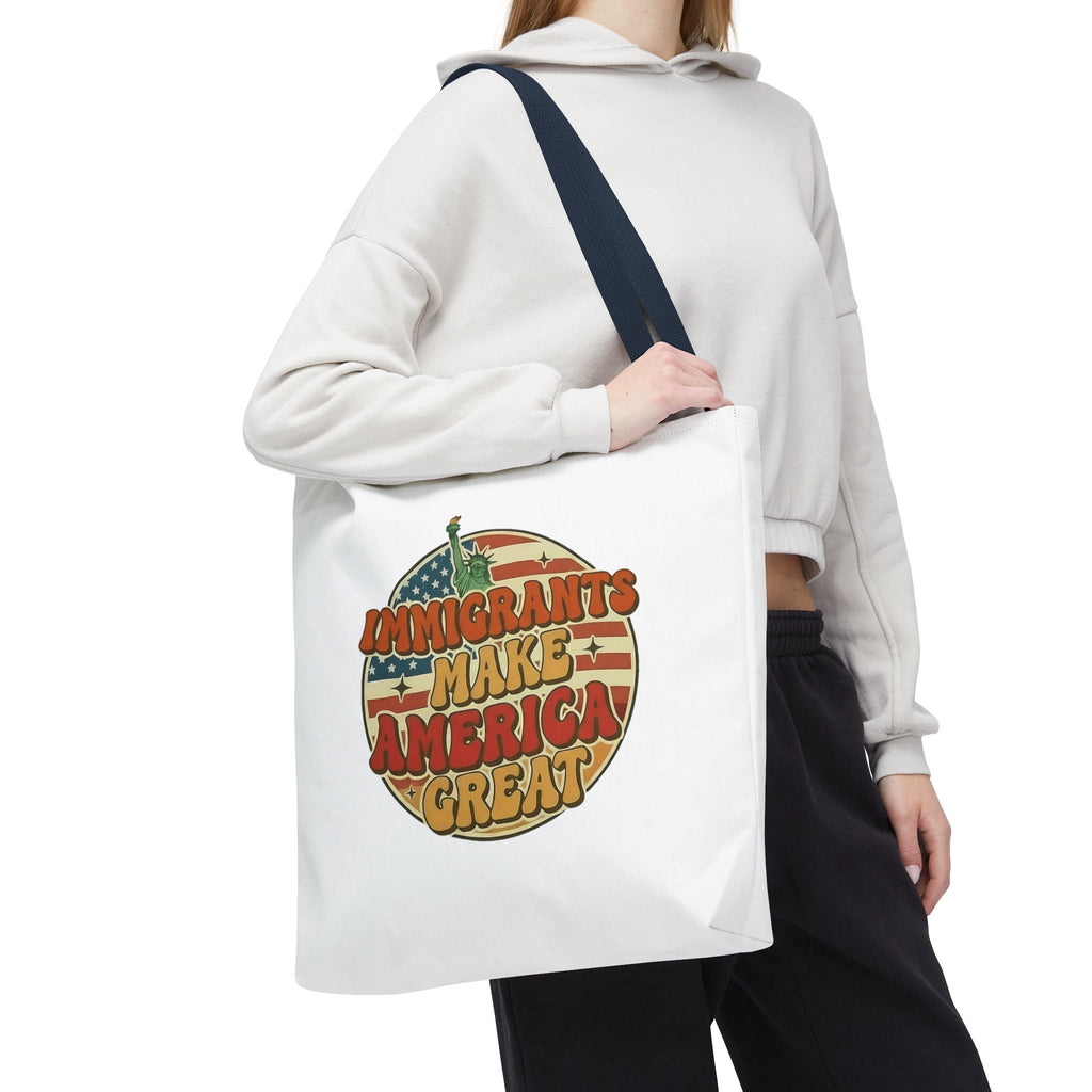 Immigrants Make America Great - Activist Tote Bag (White) | Civic Goods