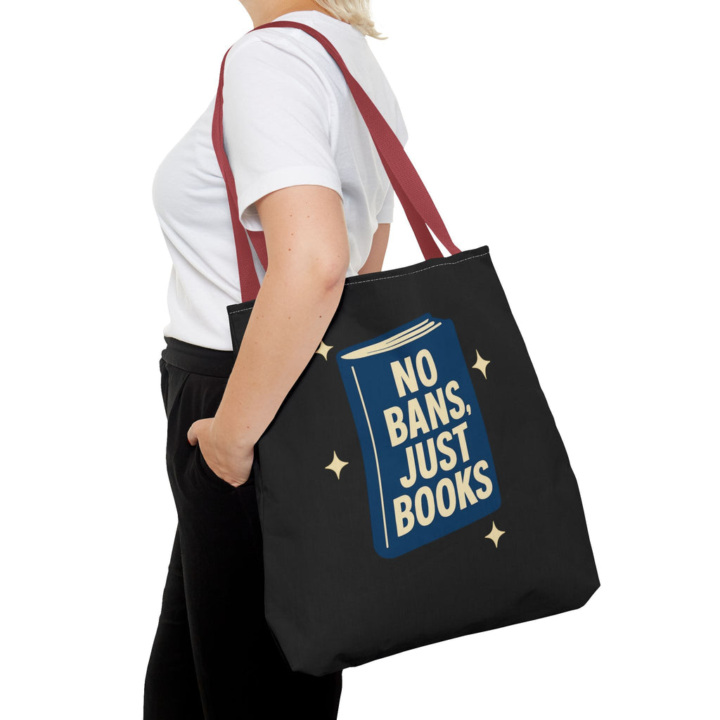 No Bans, Just Books - Activist Tote Bag (Black) | Civic Goods