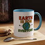 Earth is for Everyone — 11oz — Light Blue - accent — angled lifestyle