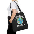 Planet Over Profits Design - Activist Tote Bag (Black) | Civic Goods