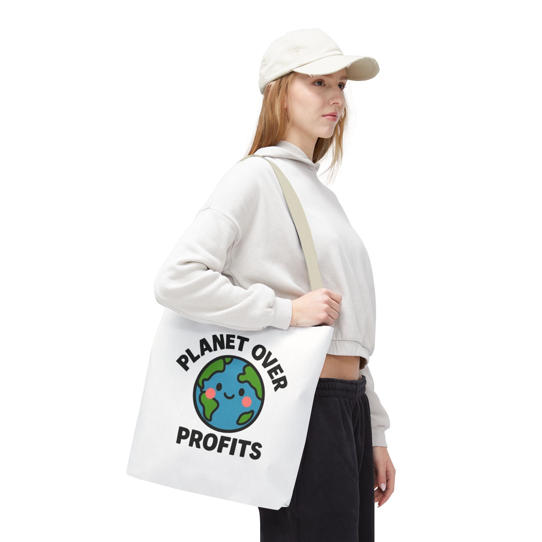 Planet Over Profits Design - Activist Tote Bag (Unisex) | Civic Goods