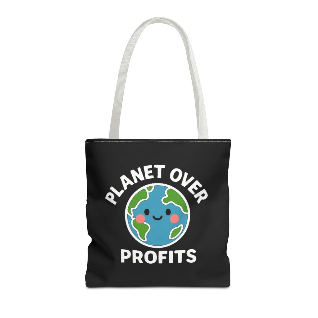 Planet Over Profits Design - Activist Tote Bag (Black) | Civic Goods