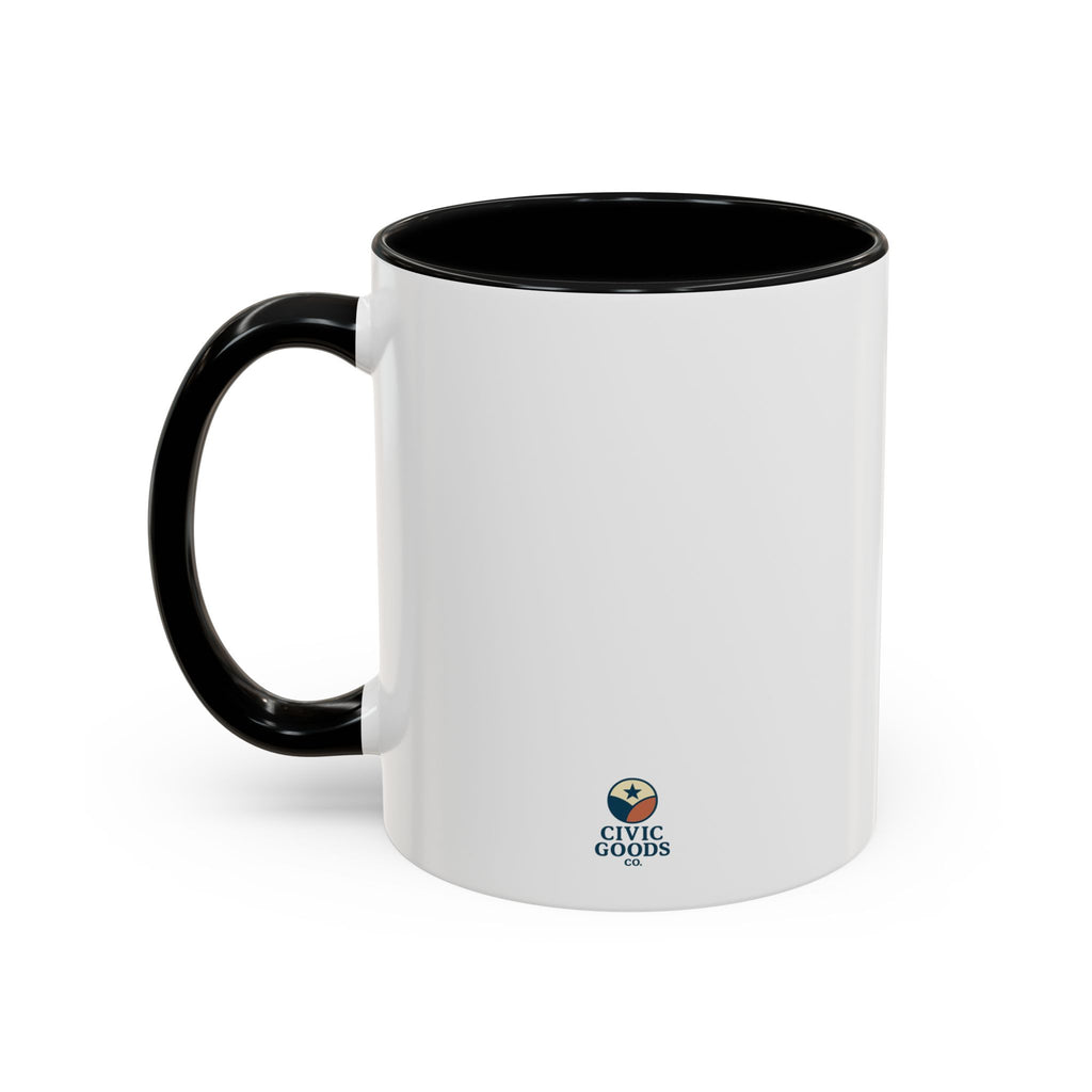 Planet Over Profits mug — 11oz — Black - accent — angled left side
