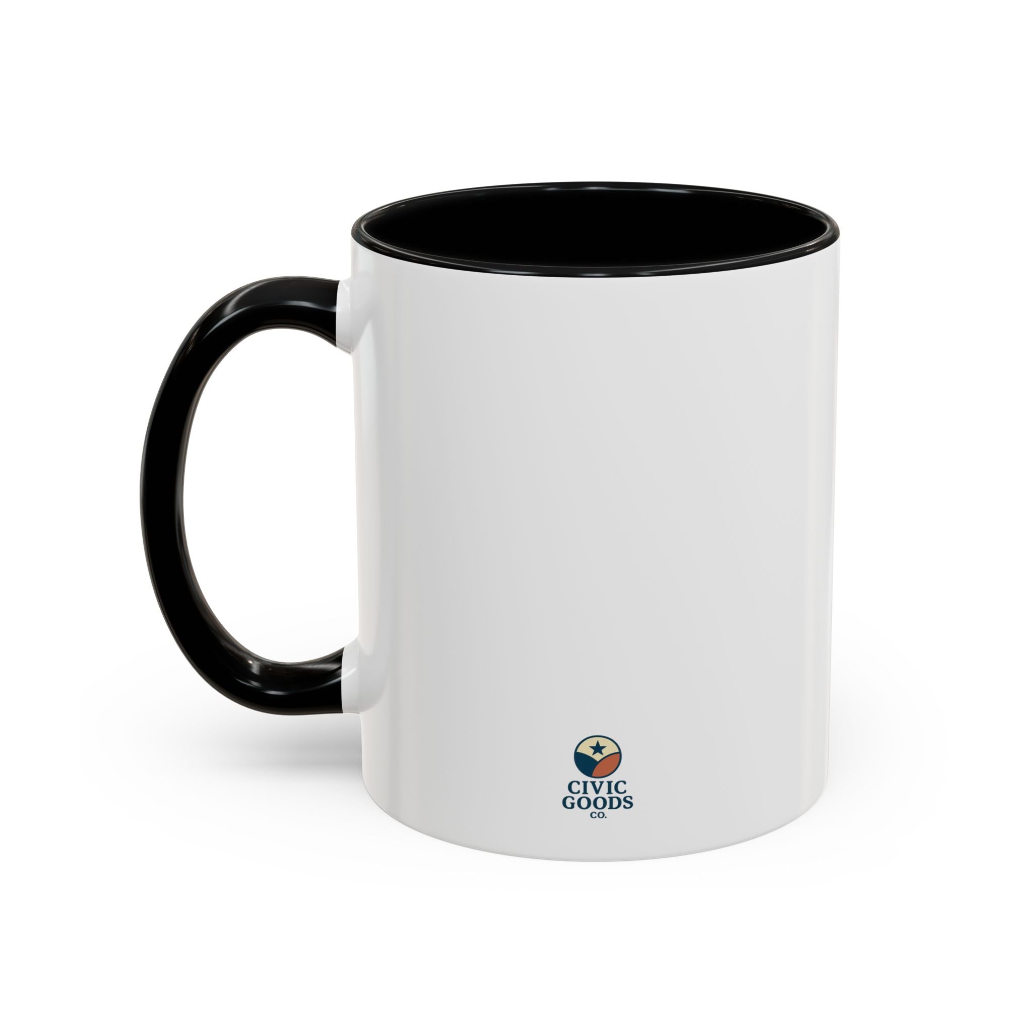 Planet Over Profits mug — 11oz — Black - accent — angled left side
