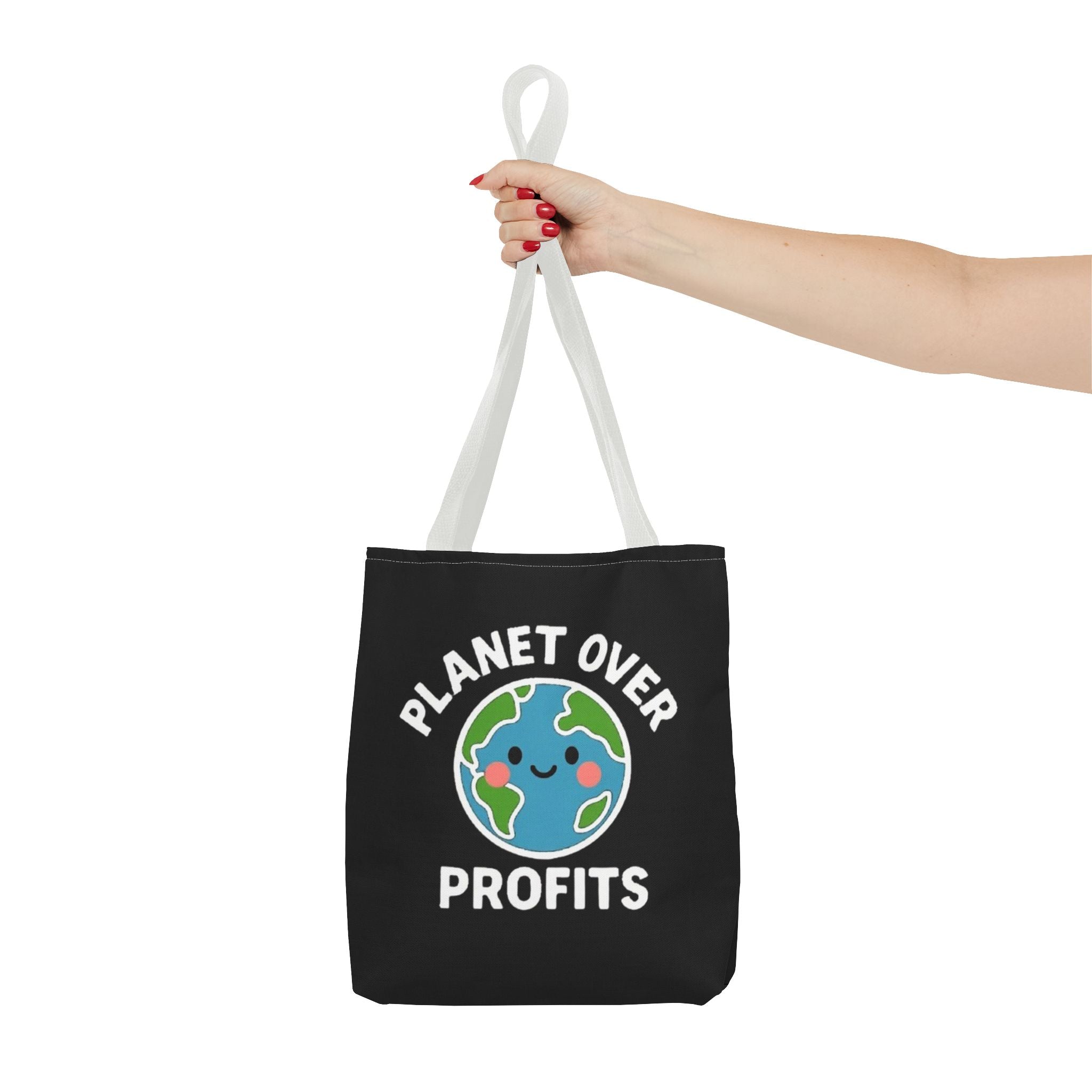 Planet Over Profits Design - Activist Tote Bag (Black) | Civic Goods