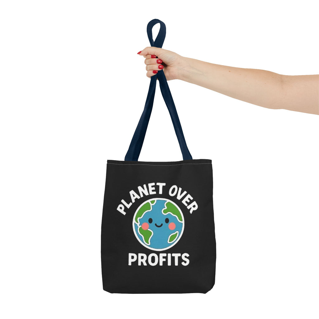 Planet Over Profits Design - Activist Tote Bag (Black) | Civic Goods
