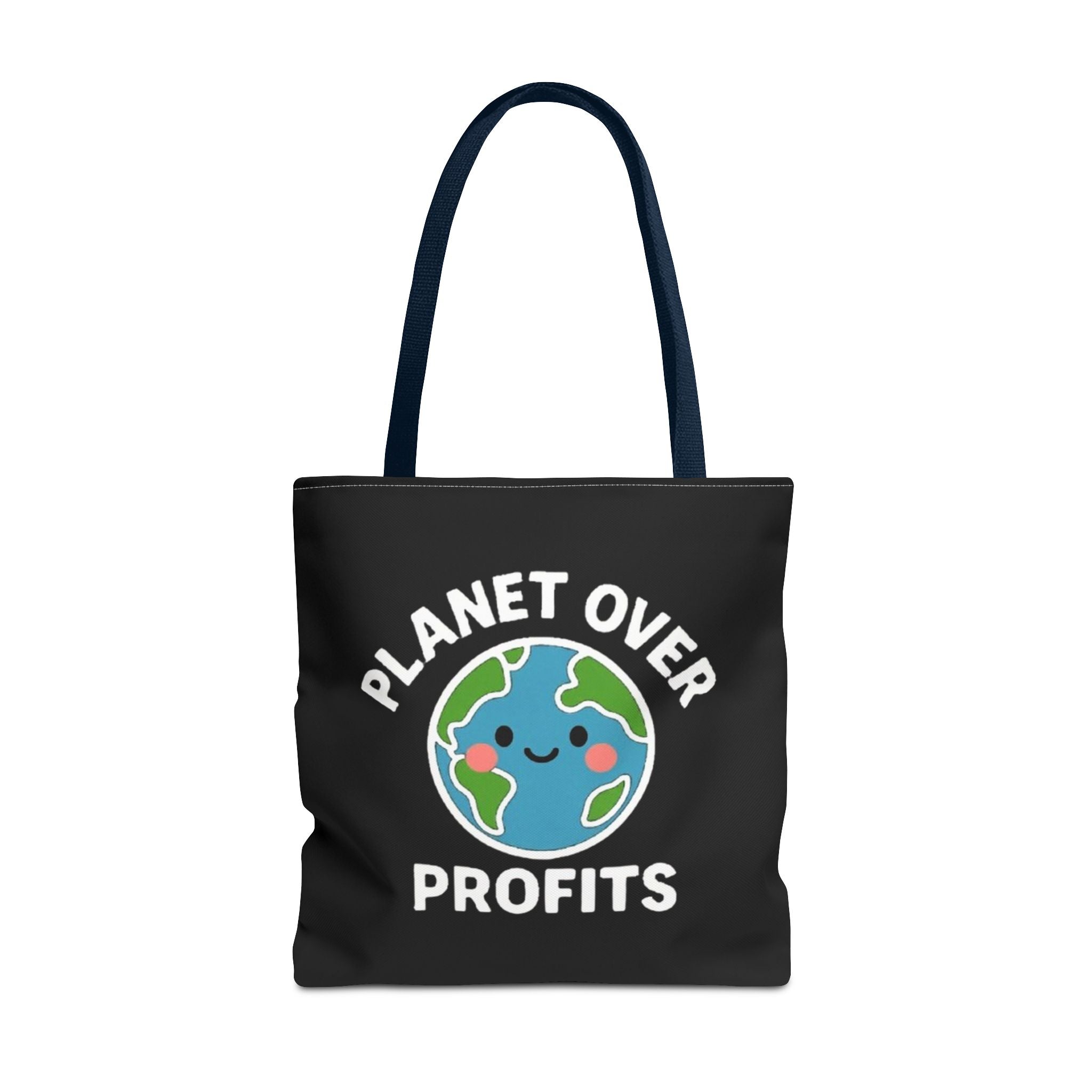 Planet Over Profits Design - Activist Tote Bag (Black) | Civic Goods