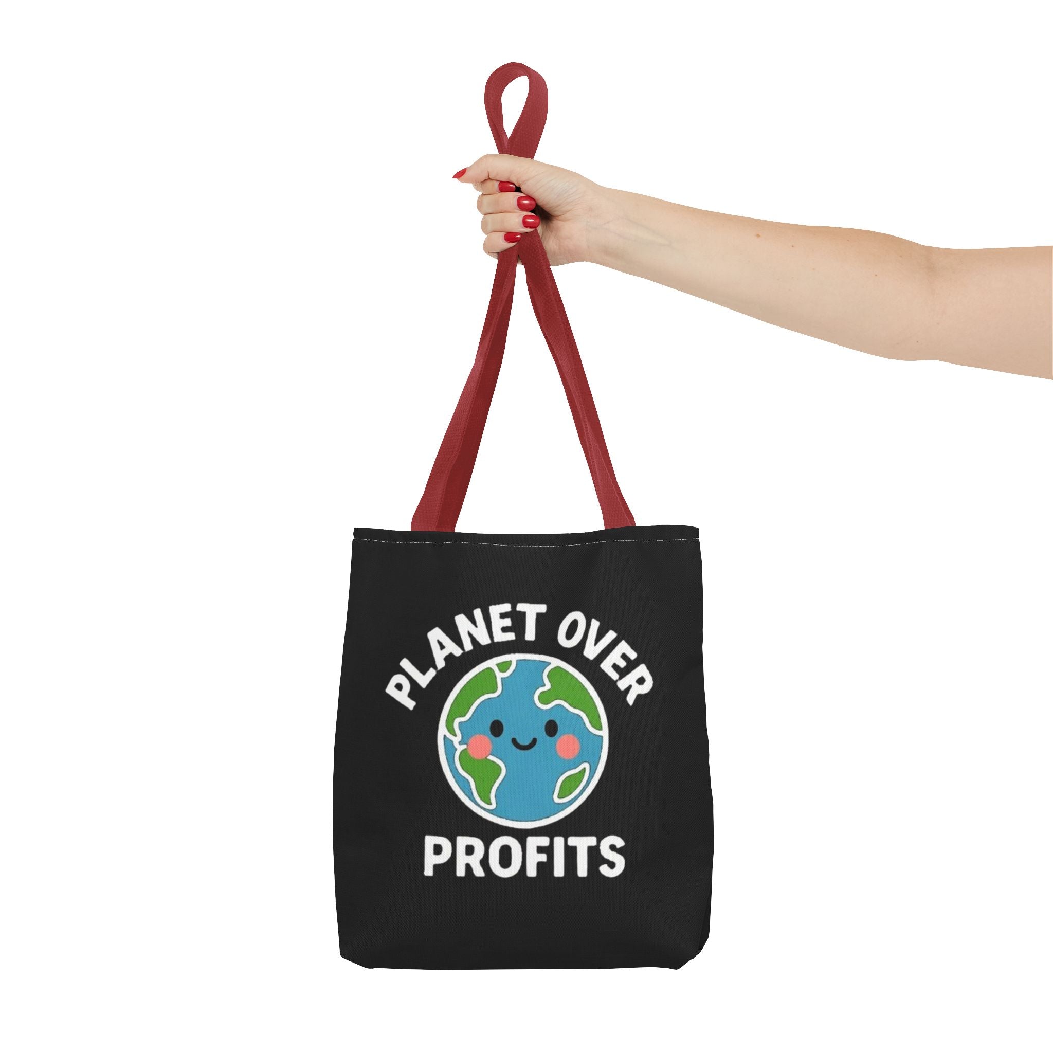 Planet Over Profits Design - Activist Tote Bag (Black) | Civic Goods